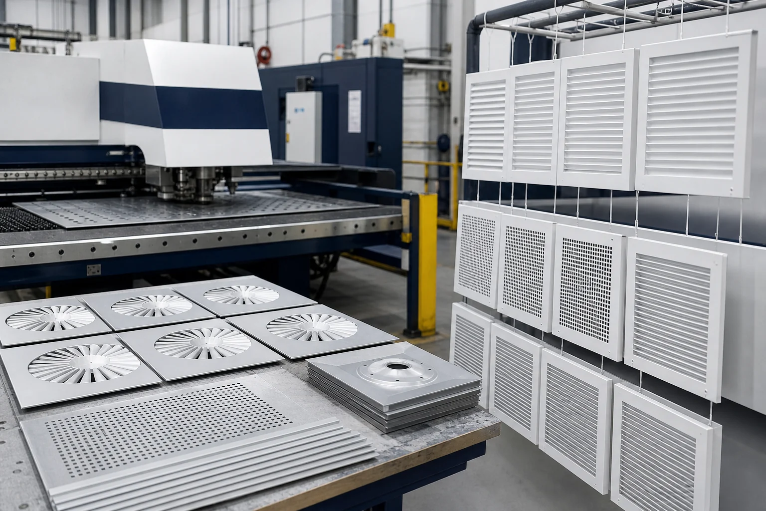 Produkcja kratek i nawiewników z wykorzystaniem maszyn CNC