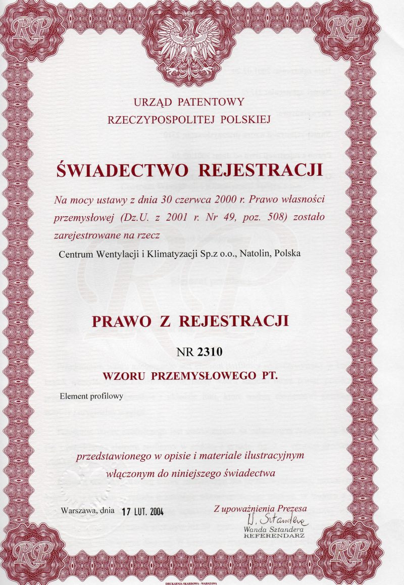 Patent CWK